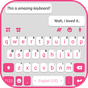 Pink White Chat Tema de teclado