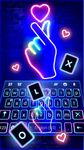 Love Heart Neon Toetsenbord Thema screenshot APK 4