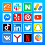 Redes sociales y redes sociales todo en uno apk icono