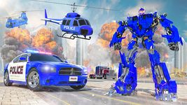 Flying Police Helicopter Car Transform Robot Games screenshot APK 