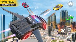 Flying Police Helicopter Car Transform Robot Games screenshot APK 8