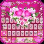 Pink Rose Flower Keyboard Theme