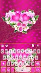 Thème de clavier Pink Rose Flower capture d'écran apk 