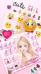 Captura de tela do apk Tema Keyboard Cute Wink Girl 4