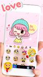 Captura de tela do apk Tema Keyboard Cute Wink Girl 3