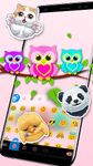 Captura de tela do apk Tema Keyboard Lovely Owls 2