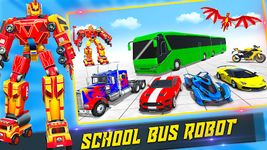 Flying School Bus Transform Robot Games screenshot APK 5