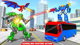 Flying School Bus Transform Robot Games screenshot APK 4