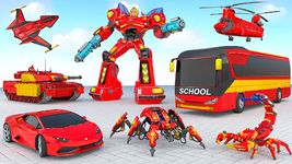 Flying School Bus Transform Robot Games screenshot APK 1