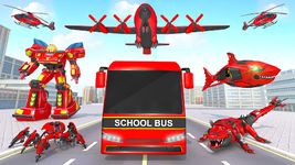 Flying School Bus Transform Robot Games screenshot APK 