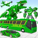 Flying School Bus Transform Robot Games screenshot APK 12