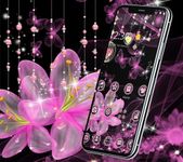 Gambar Pink Neon Flower Glitter Bling Theme 3
