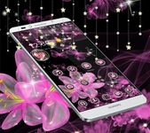 Gambar Pink Neon Flower Glitter Bling Theme 1