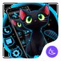 Dark Neon Cat APUS Launcher theme APK
