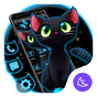 Dark Neon Cat APUS Launcher theme APK