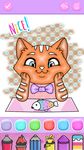 Screenshot 7 di Cute Kitty Coloring Book For Kids With Glitter apk