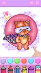 Screenshot 4 di Cute Kitty Coloring Book For Kids With Glitter apk