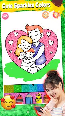 Image 12 of Glitter Heart Love Coloring Book for Girls