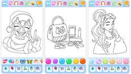 Beauty Drawing Pages Make Up Coloring Book Glitter captura de pantalla apk 13