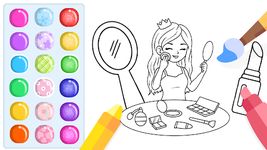 Beauty Drawing Pages Make Up Coloring Book Glitter capture d'écran apk 