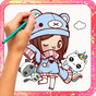 How to draw kawaii : Step by step icon