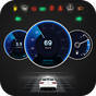 GPS Speedometer OBD2 Car dashboard: Speed limit icon