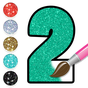 Glitter Number Coloring and Drawing Book For Kids Icon