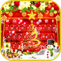 Tema Keyboard Gold Red Christmas