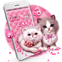 귀여운 핑크 고양이 커플 테마 APK