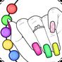Glitter Nail Drawing Book and Coloring Game icon