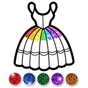Icono de Vestido para colorear y dibujar para niños