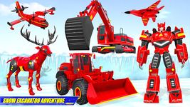 Snow Excavator Crane Transform Robot Shooting Game screenshot apk 2