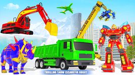 Snow Excavator Crane Transform Robot Shooting Game screenshot apk 