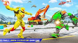 Snow Excavator Crane Transform Robot Shooting Game screenshot apk 12