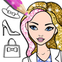 Icono de Moda Juegos de Pintar Glitter: Juegos para Niñas