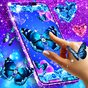 Biểu tượng Blue glitter butterflies live wallpaper