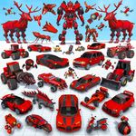 Cerf jeu de voiture robot - jeux transformer robot capture d'écran apk 8