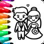 Glitter Wedding Coloring Book - Kids Drawing Pages