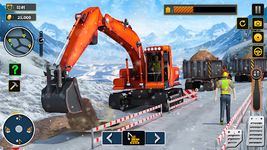 雪 未舗装道路 建設 掘削機 のスクリーンショットapk 1