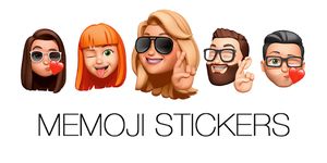 MEMOJI Stickers 3D & Big Emojis - WAStickerApps captura de pantalla apk 