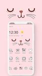 Gambar Pink Cute Cartoon Kitty Face Theme 