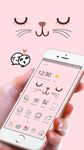 Gambar Pink Cute Cartoon Kitty Face Theme 1