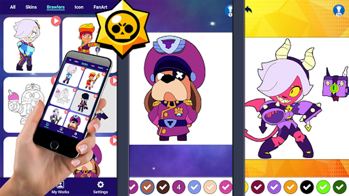 Coloring For Brawl Stars Apk Download App Gratis Per Android - personaggi brawl star da colorare