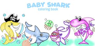 Baby Shark Coloring Book Glitter ekran görüntüsü APK 