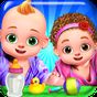 Biểu tượng apk Princess Mom Dad & Newborn Twins Trò chơi chăm