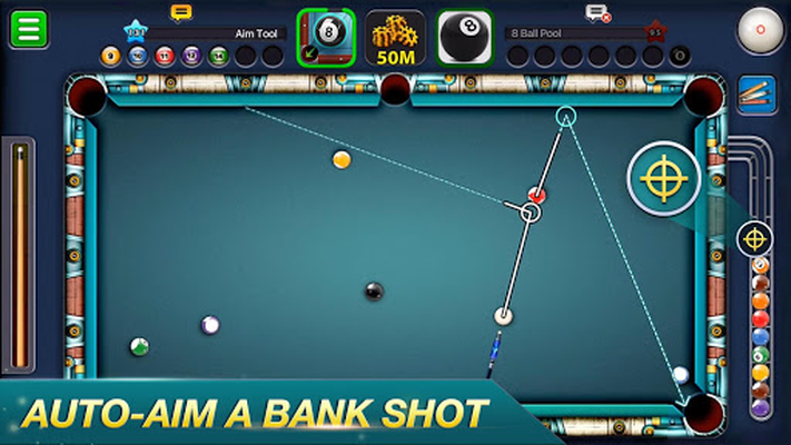 8 BALL POOL COM A MIRA INFINITA E COMO FAZER LOGIN NO FACEBOOK