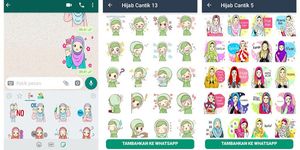 Gambar Sticker WA Hijab Muslim Islam Cantik WAStickerApps 2