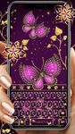 Captura de tela do apk Tema Keyboard Purple Gold Butterflies 4