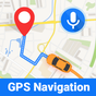 Ícone do voz GPS satélite navegação mapa