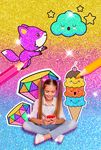 Rainbow Glitter Coloring Book Kawaii afbeelding 9